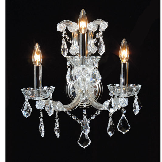 Maria Teresa Classic Wall Sconce 3-Light in Chrome 6303WSCH by StarFire Crystal