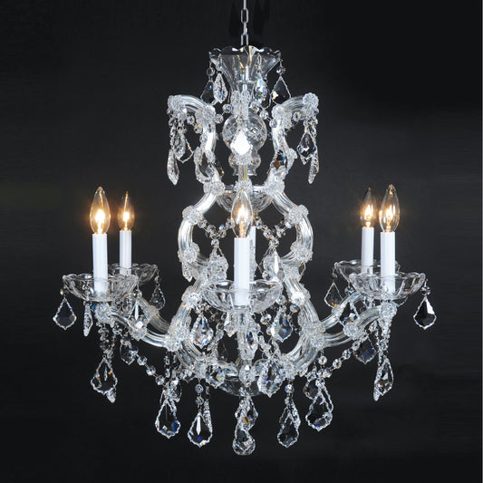 Maria Teresa Classic Chandelier 6-Light in Chrome 6306CH by StarFire Crystal