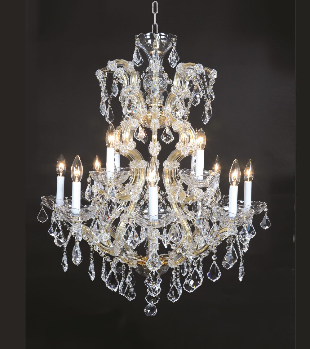 Maria Teresa Classic Chandelier 12-Light in Chrome 6312CH by StarFire Crystal