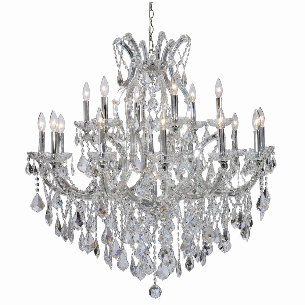 Maria Teresa Classic Chandelier 19-Light in Chrome 6319CH by StarFire Crystal