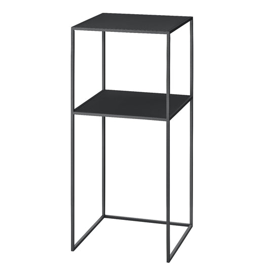 blomus Fera Pedestal Table with Shelf Black