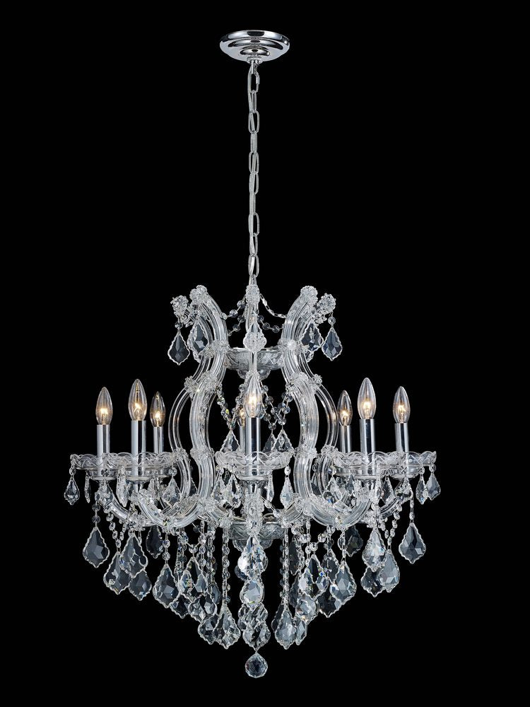 Maria Teresa Classic Chandelier 9-Light in Chrome 6326CH by StarFire Crystal