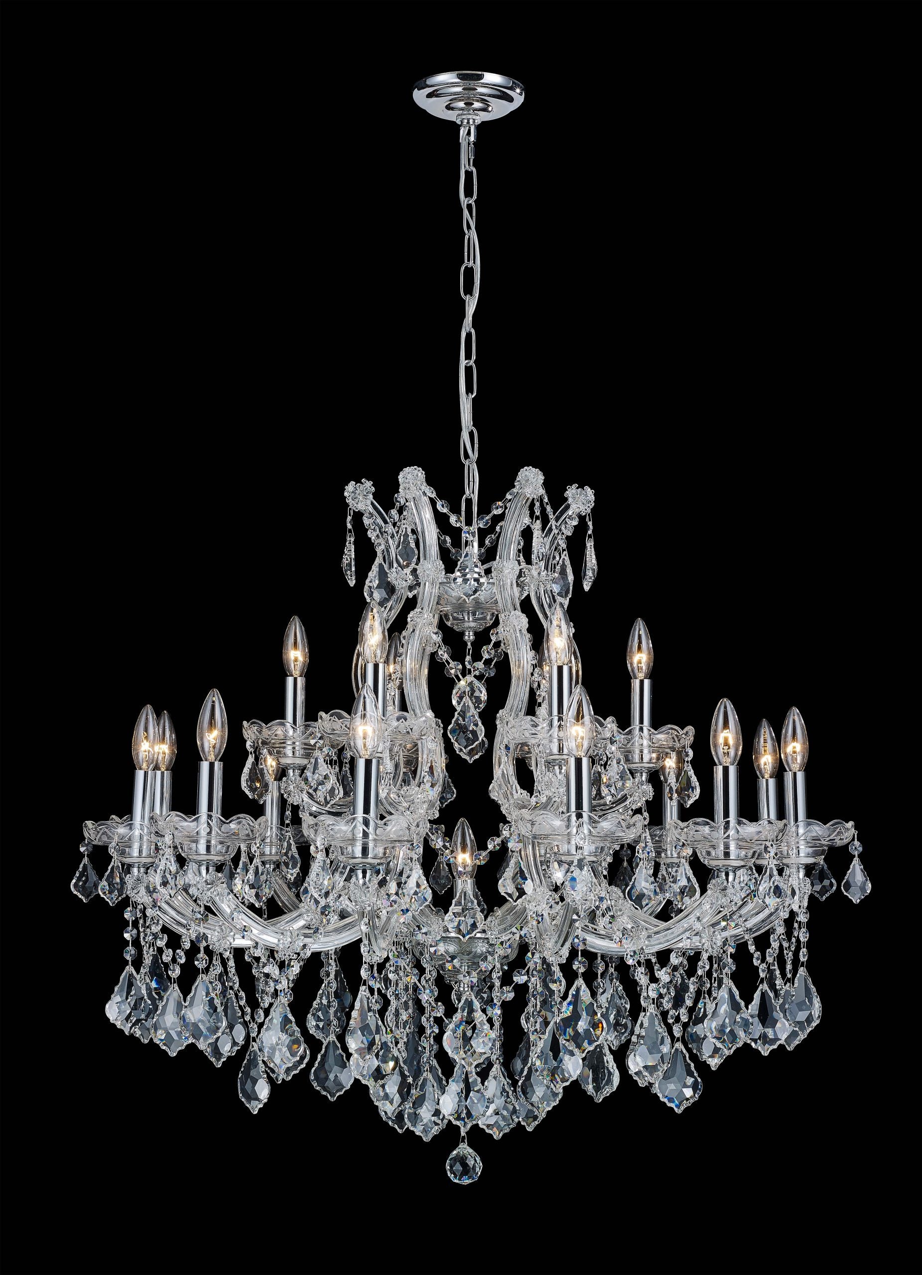 Maria Teresa Classic Chandelier 19-Light in Chrome 6330CH by StarFire Crystal