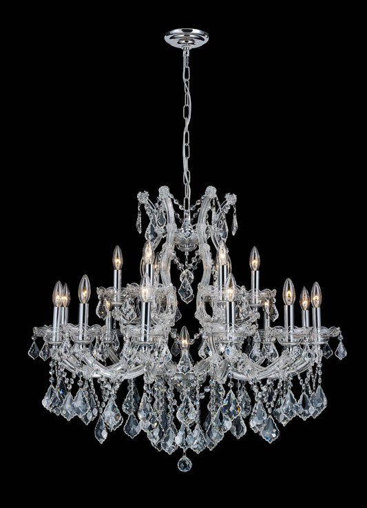Maria Teresa Classic Chandelier 19-Light in Chrome 6330CH by StarFire Crystal
