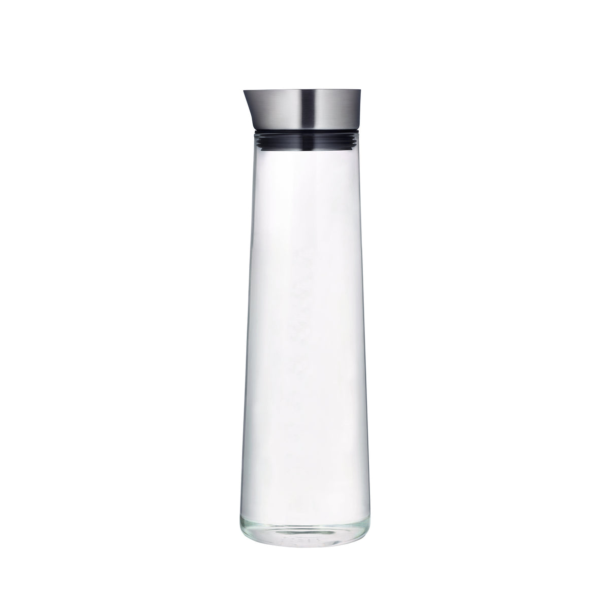 blomus ACQUA Glass Water Carafe with Steel Pour-Through Lid – 34 oz (1 liter) water carafe, detail view 1