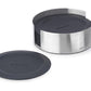 blomus Coasters with Stainless Steel Holder Round Sharkskin