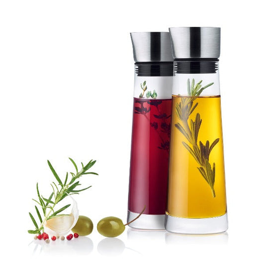 blomus Oil & Vinegar Serving Set with Stainless Steel Lid