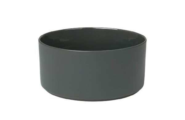 blomus Pilar Serving Bowls Medium Bowl 8", Pewter Charcoal