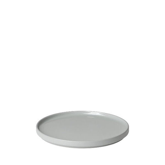 blomus Pilar Stoneware Plates Dessert Plate 7.9", Mirage Grey with Green Undertones Set of 4