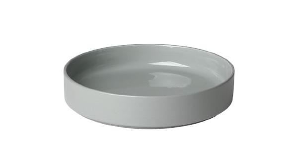 blomus Pilar Deep Dessert Plate 8" Gray Set of 4