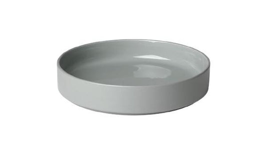 blomus Pilar Deep Dessert Plate 8" Gray Set of 4
