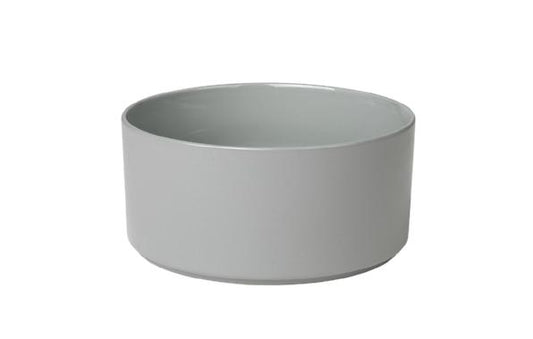 blomus Pilar Serving Bowls Medium Bowl 8", Mirage Grey with Light Green Undertones