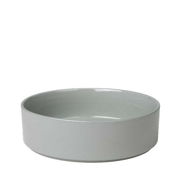 blomus Pilar Serving Bowls Large Bowl 11", Mirage Grey with Light Green Undertones