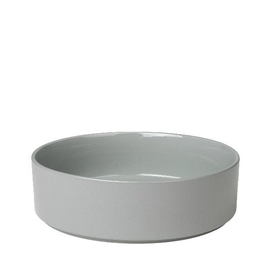 blomus Pilar Serving Bowls Large Bowl 11", Mirage Grey with Light Green Undertones