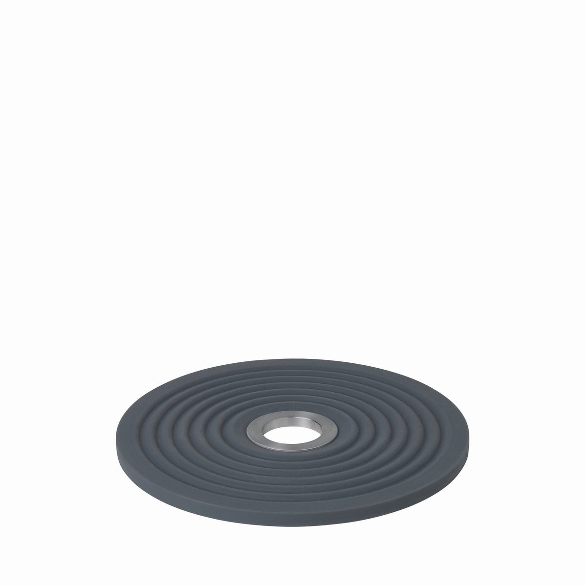 blomus OOLONG Round Silicone & Steel Trivet, 5.5 in – Magnet round trivet, product photo