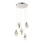 Deuterium Round Chandelier Chrome by Finesse Decor