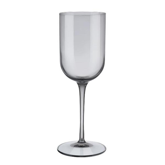 blomus Fuum White Wine Glasses 9.5 oz Smoke Glass Set of 4