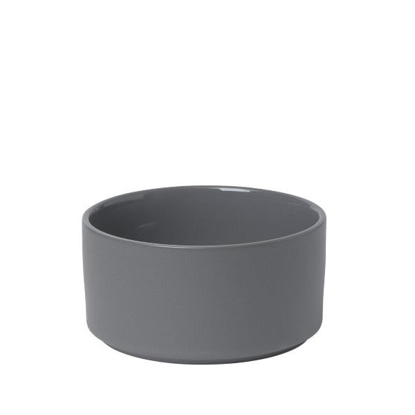blomus Pilar Stoneware Bowls Medium Bowl 5.5" x 2.2", Pewter Charcoal Set of 4