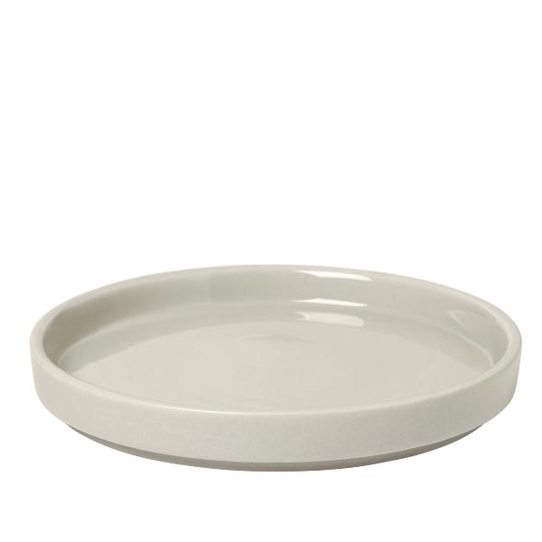 blomus Pilar Stoneware Plates Dinner Plate 10.6", Pewter Charcoal Set of 4