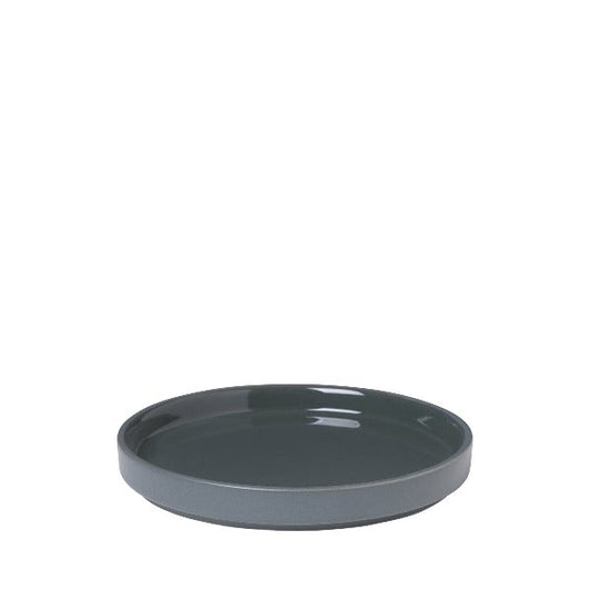 blomus Pilar Stoneware Plates Snack Plate 5.5", Agave Green Set of 4