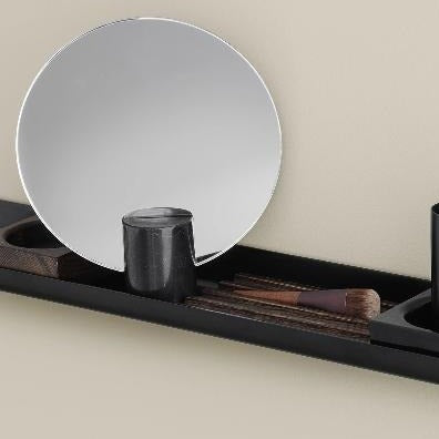 blomus Modo Square Wood Tray For Wall Shelf