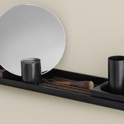 blomus Modo Rectangular Wood Tray For Wall Shelf