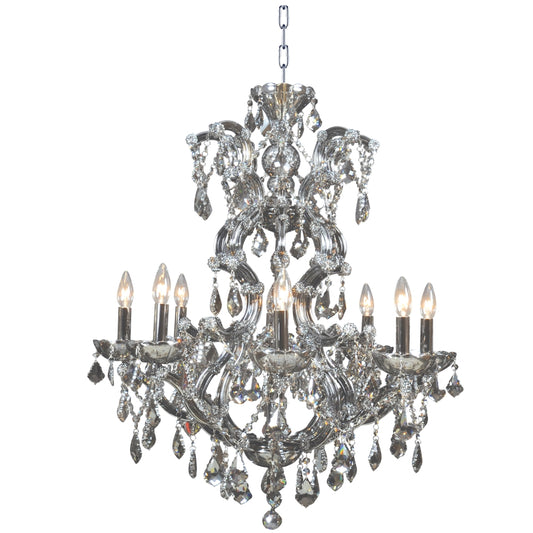 Maria Teresa Smoke Chandelier 6-Light in Chrome and Smoke Crystal 6406SC by StarFire Crystal