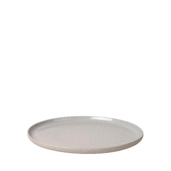 blomus Ceramic Stoneware Plates Sablo Dessert Plate 8.3", Cloud Grey Undertones Set of 4