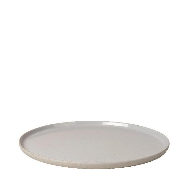 blomus Ceramic Stoneware Plates Sablo Dinner Plate 10", Cloud Grey Undertones Set of 4