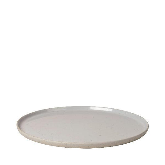 blomus Ceramic Stoneware Plates Sablo Dinner Plate 10", Cloud Grey Undertones Set of 4