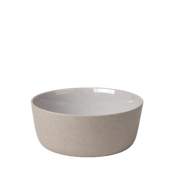 blomus Ceramic Stoneware Bowls Sablo Medium Bowl 6.1", Cloud Grey Undertones Set of 4