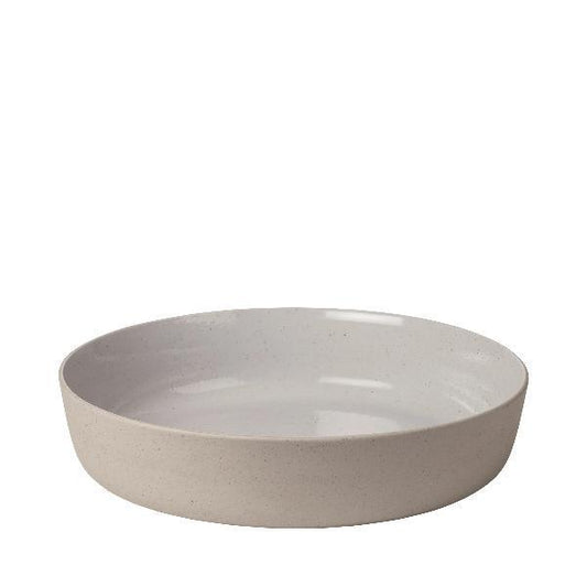 blomus Ceramic Stoneware Serving Bowls Sablo Salad Bowl 13.4", Cloud Grey Undertones