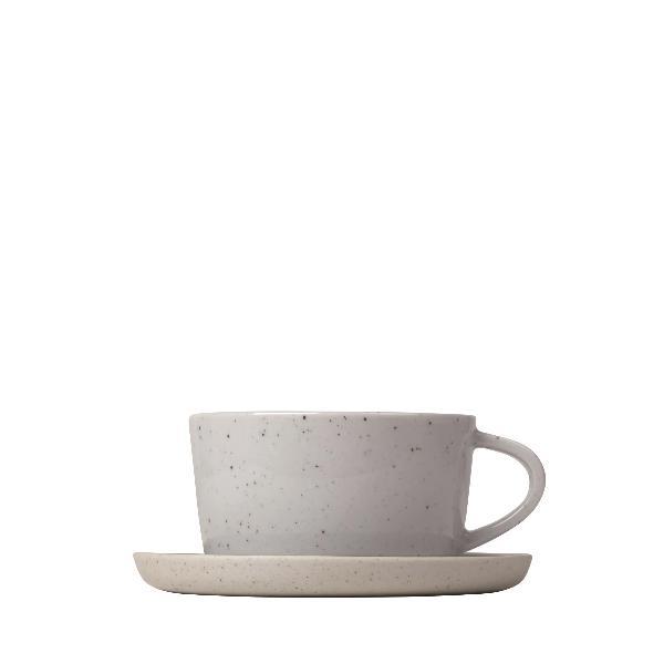 Ceramic Stoneware Coffee Cups Saucers Set Of 2 Sablo Blomus 64339