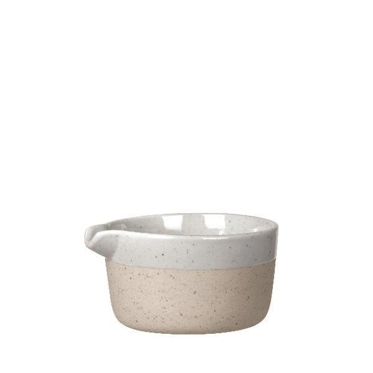 blomus Ceramic Stoneware Creamer Sablo Cloud Grey Undertones