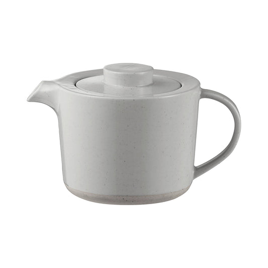 blomus Ceramic Stoneware Teapot with Filter 1L Sablo Cloud Grey Undertones