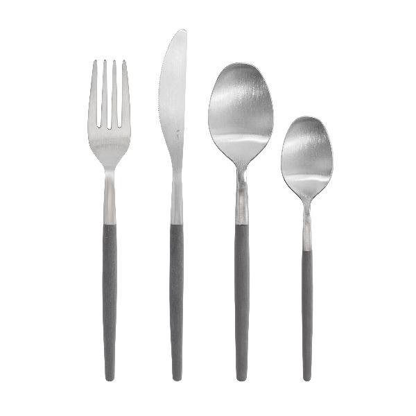 blomus Maxime Flatware Set 16 Piece Sharkskin