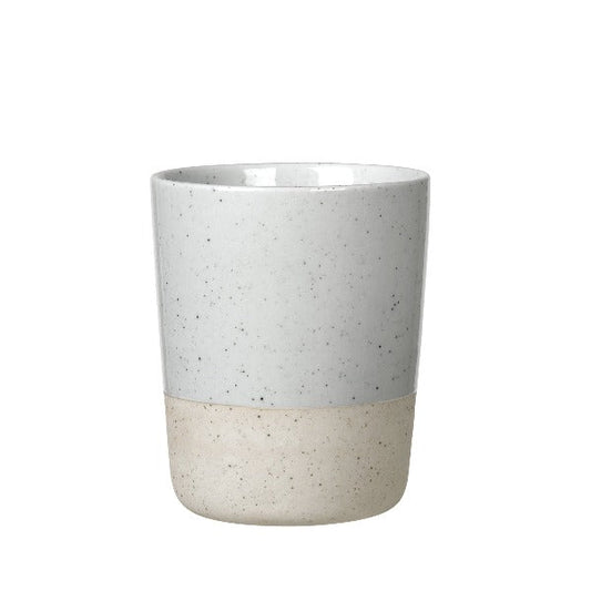 blomus Ceramic Stoneware Thermo Mug Sablo Cloud Grey Undertones Set of 2