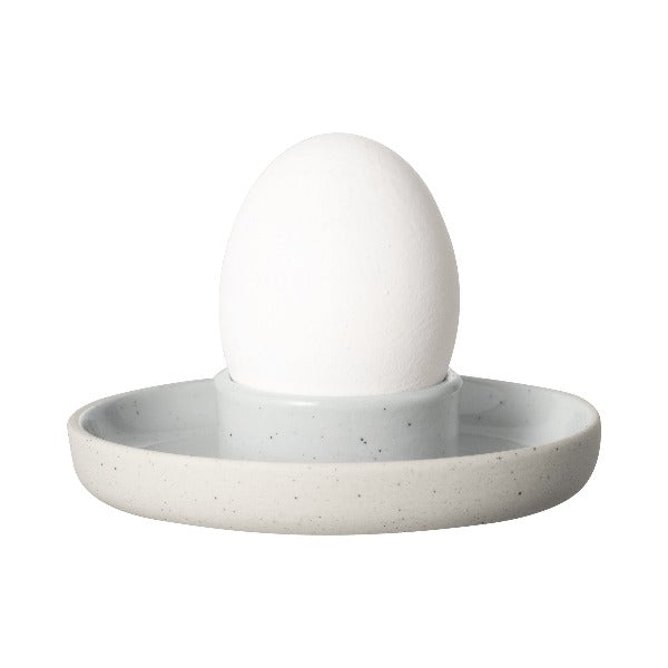 blomus SABLO Stoneware Egg Cups with Base, Set of 2 – egg cup with a boiled egg