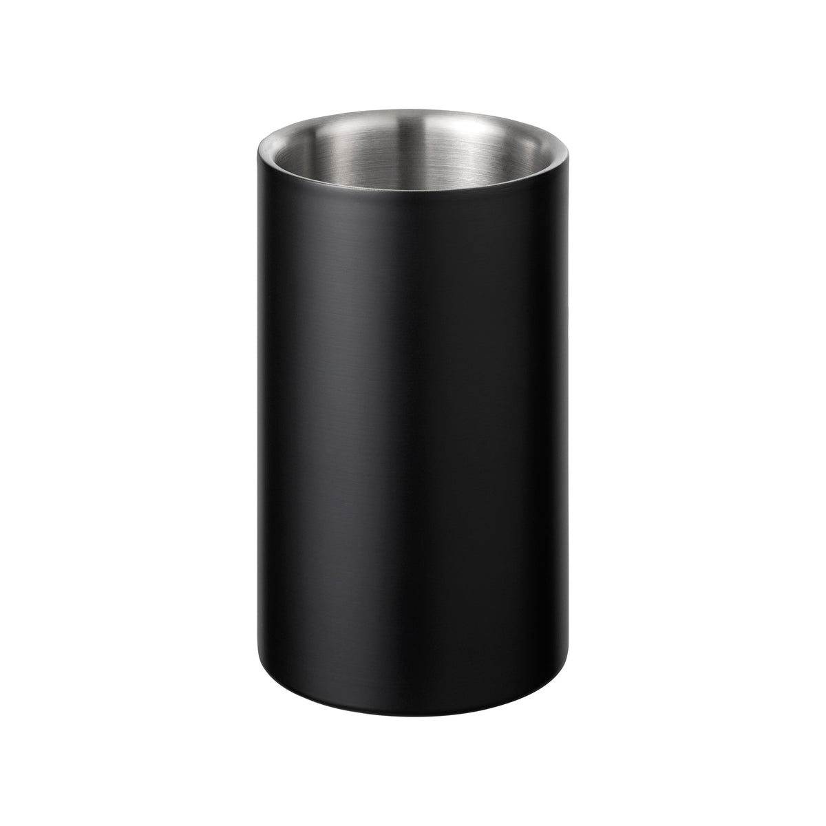 blomus EASY Double-Wall Stainless Steel Wine Cooler – Black wine cooler, product photo