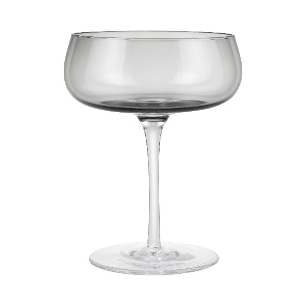 blomus Belo Champagne Saucer Glasses 7 oz Smoke Set of 2