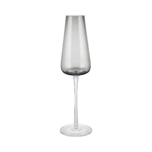 blomus Belo Champagne Flute Glasses 7 oz Smoke Set of 2
