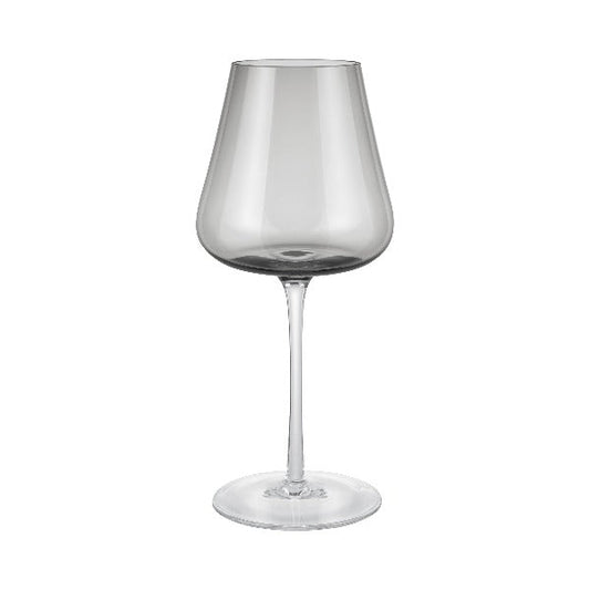 blomus Belo White Wine Glasses 13.5 oz Smoke Glass Set of 2