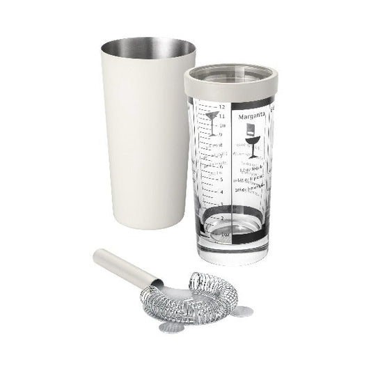 blomus Stainless Steel Boston Cocktail Shaker Set Moonbeam Beige