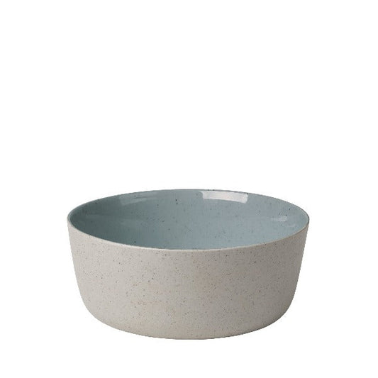 blomus Ceramic Stoneware Bowls Sablo Cereal Bowl 5.1", Stone Blue Undertones Set of 4