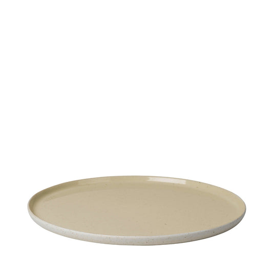 blomus Ceramic Stoneware Plates Sablo Dinner Plate 10", Savannah Yellow Undertones Set of 4
