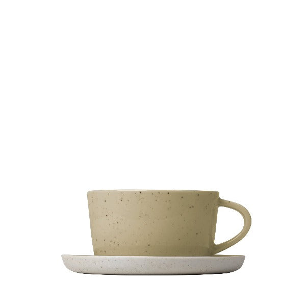 Ceramic Stoneware Coffee Cups Saucers Set Of 2 Sablo Blomus 64339