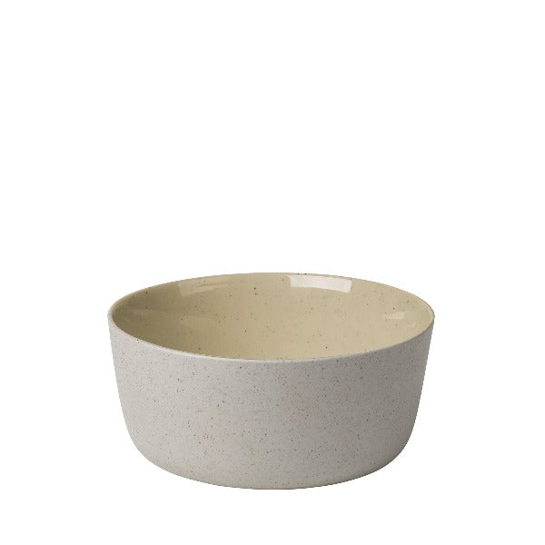 blomus Ceramic Stoneware Bowls Sablo Cereal Bowl 5.1", Savannah Yellow Undertones Set of 4