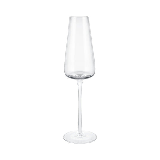 blomus Belo Champagne Flute Glasses 7 oz Clear Glass Set of 2