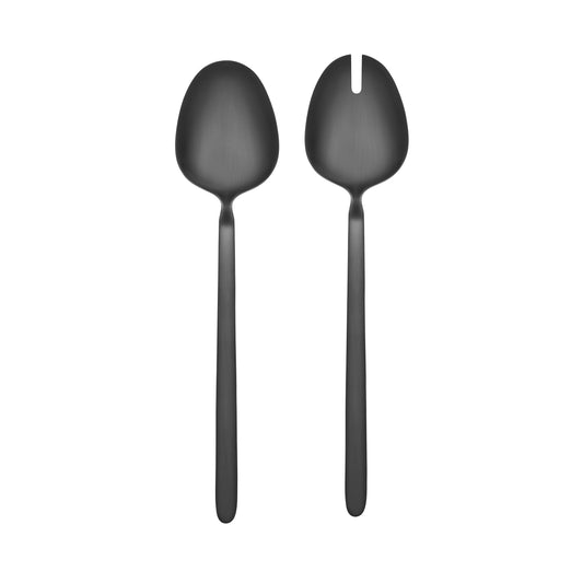 blomus Stella Salad Servers PVD-Coated Stainless Steel Black