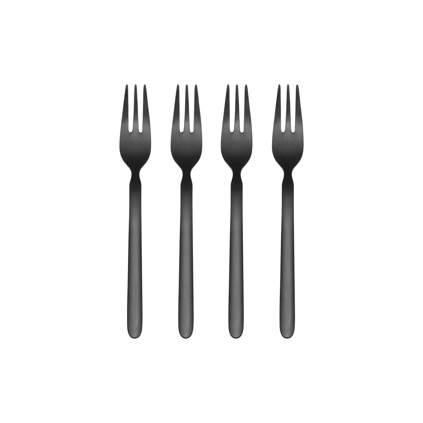 blomus Stella Cake Forks PVD-Coated Stainless Steel Black Set of 4
